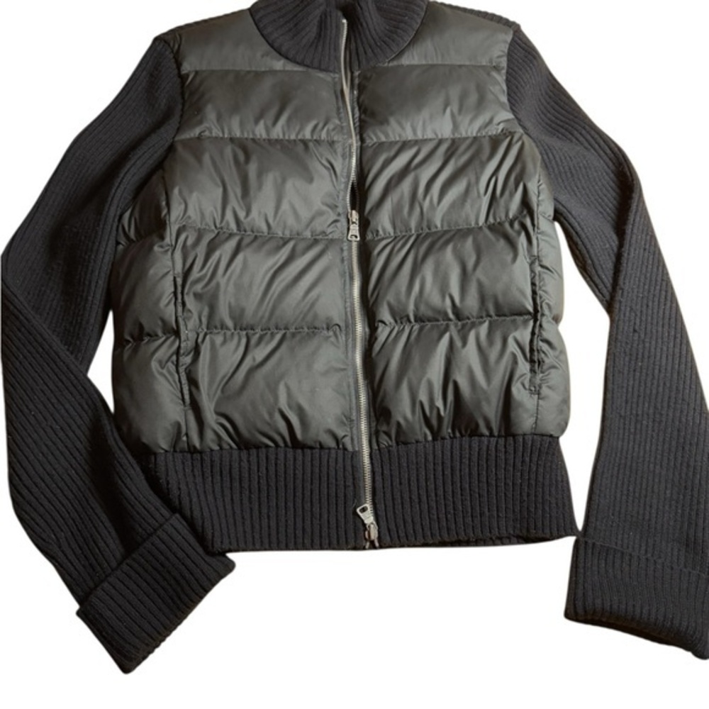 Polo Jeans Co Ralph Lauren Down Knit Hybrid Jacket Black Lg Y2K Grunge Street